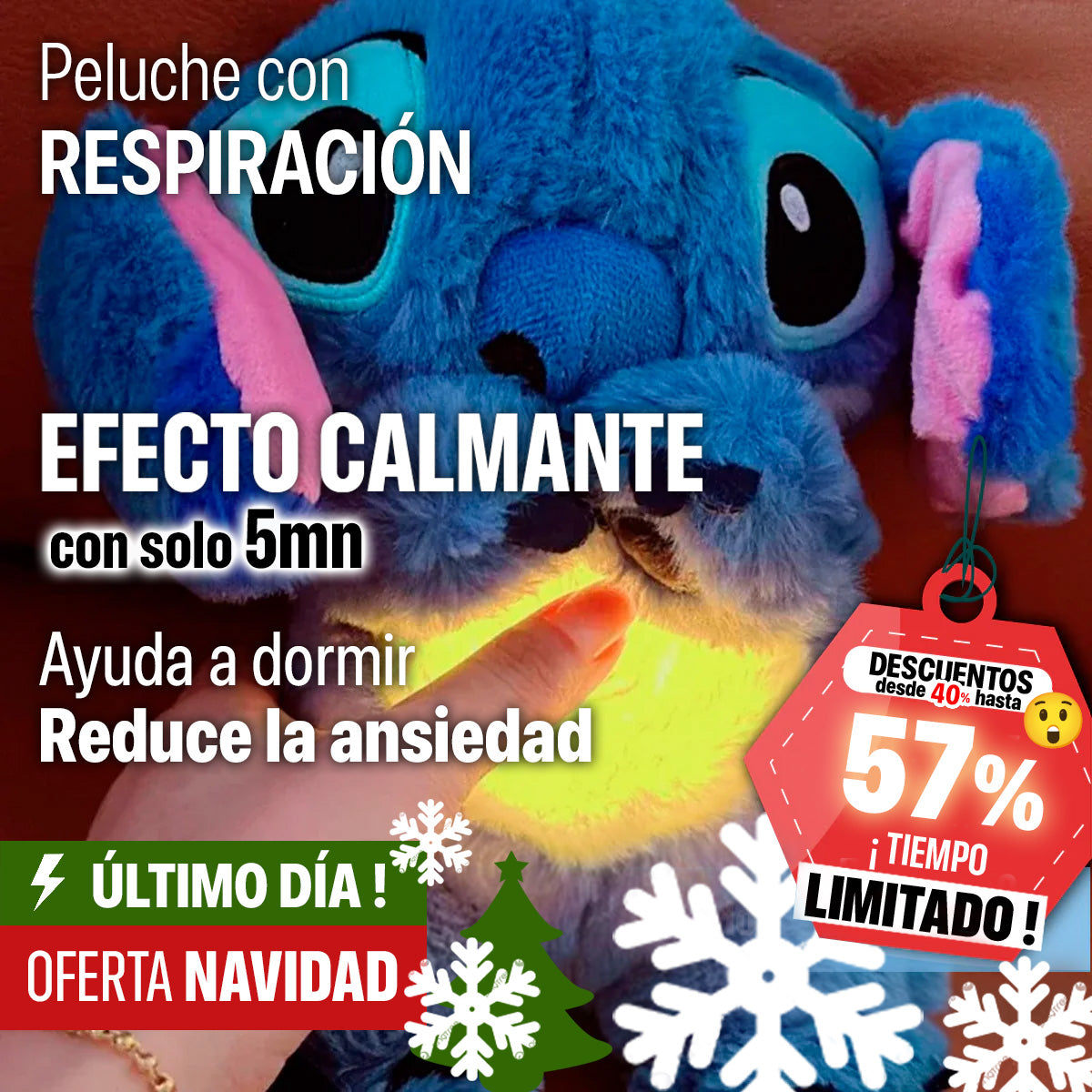 Peluche relajante Stitch con respiración