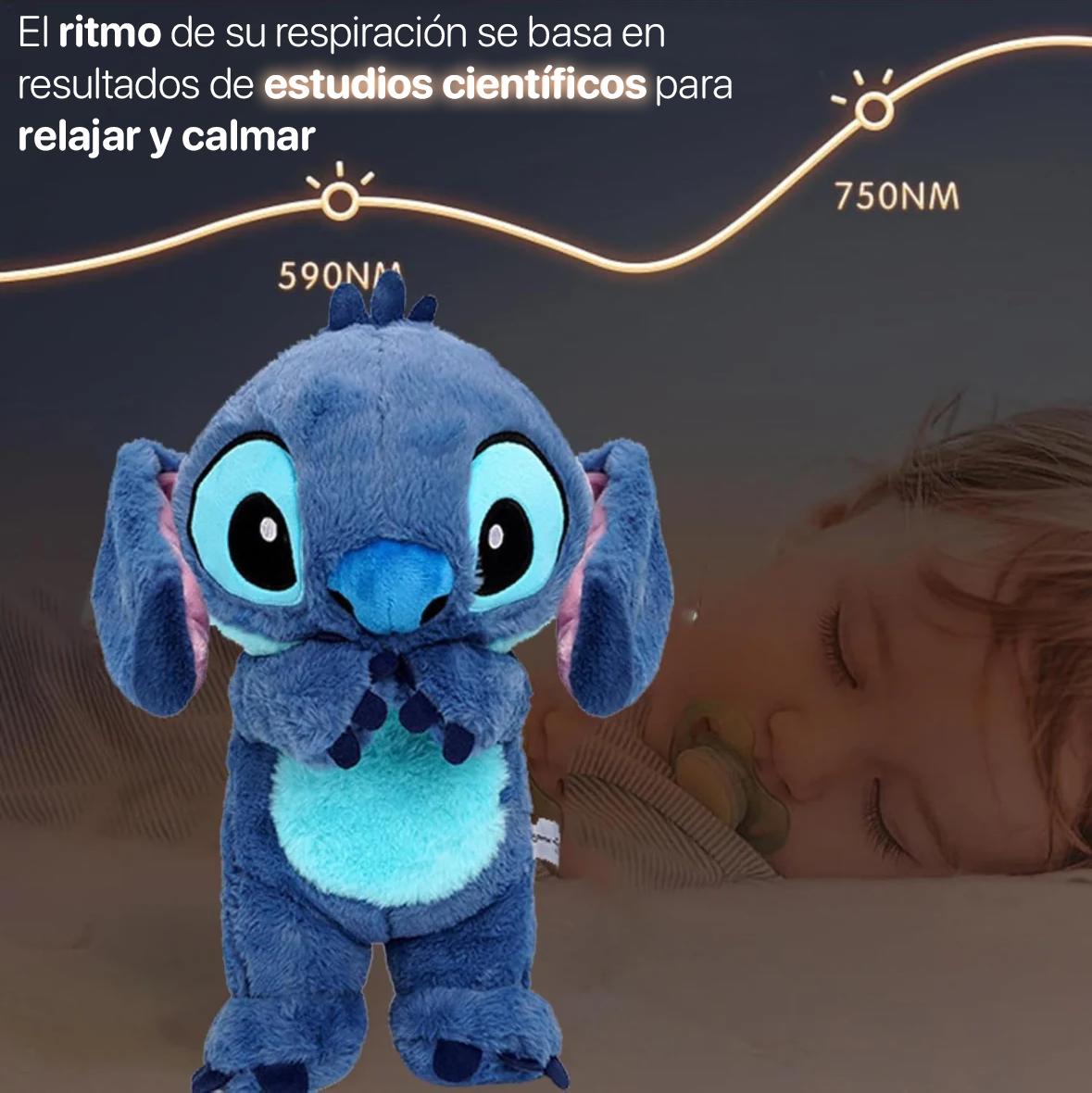 Peluche relajante Stitch con respiración